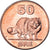 Moneda, Groenlandia, 50 Öre, 2010, Renard polaire., SC, Cuivre