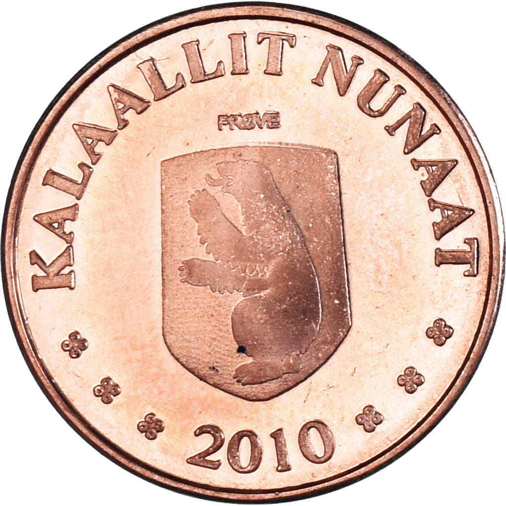 Münze, Groenland, 25 Öre, 2010, Lièvre arctique., UNZ, Cuivre