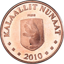 Münze, Groenland, 25 Öre, 2010, Lièvre arctique., UNZ, Cuivre