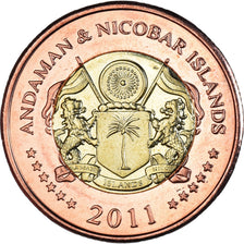 Coin, India, 20 Rupees, 2011, îles Andaman et Nicobar., MS(63), Bi-Metallic