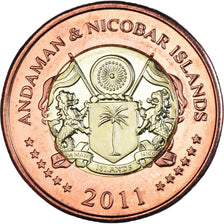 Monnaie, Inde, 20 Rupees, 2011, îles Andaman et Nicobar., SPL, Bimétallique