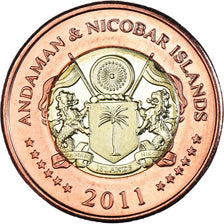 Coin, India, 20 Rupees, 2011, îles Andaman et Nicobar., MS(63), Bi-Metallic