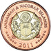 Moneda, India, 20 Rupees, 2011, îles Andaman et Nicobar., SC, Bimetálico