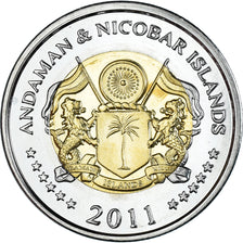 Coin, India, 10 Rupees, 2011, ANDAMAN & NICOBAR ISLANDS ., MS(63), Bi-Metallic