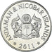 Coin, India, Rupee, 2011, îles Andaman et Nicobar., MS(63), Cupronickel
