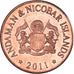 Coin, India, 50 Paise, 2011, îles Andaman et Nicobar., MS(63), Cuivre recouvert