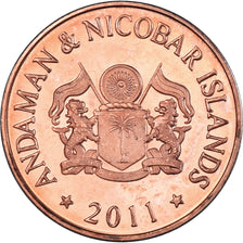 Moneta, India, 25 Paise, 2011, îles Andaman et Nicobar., SPL, Cuivre recouvert