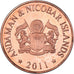Moneta, India, 25 Paise, 2011, îles Andaman et Nicobar., SPL, Cuivre recouvert