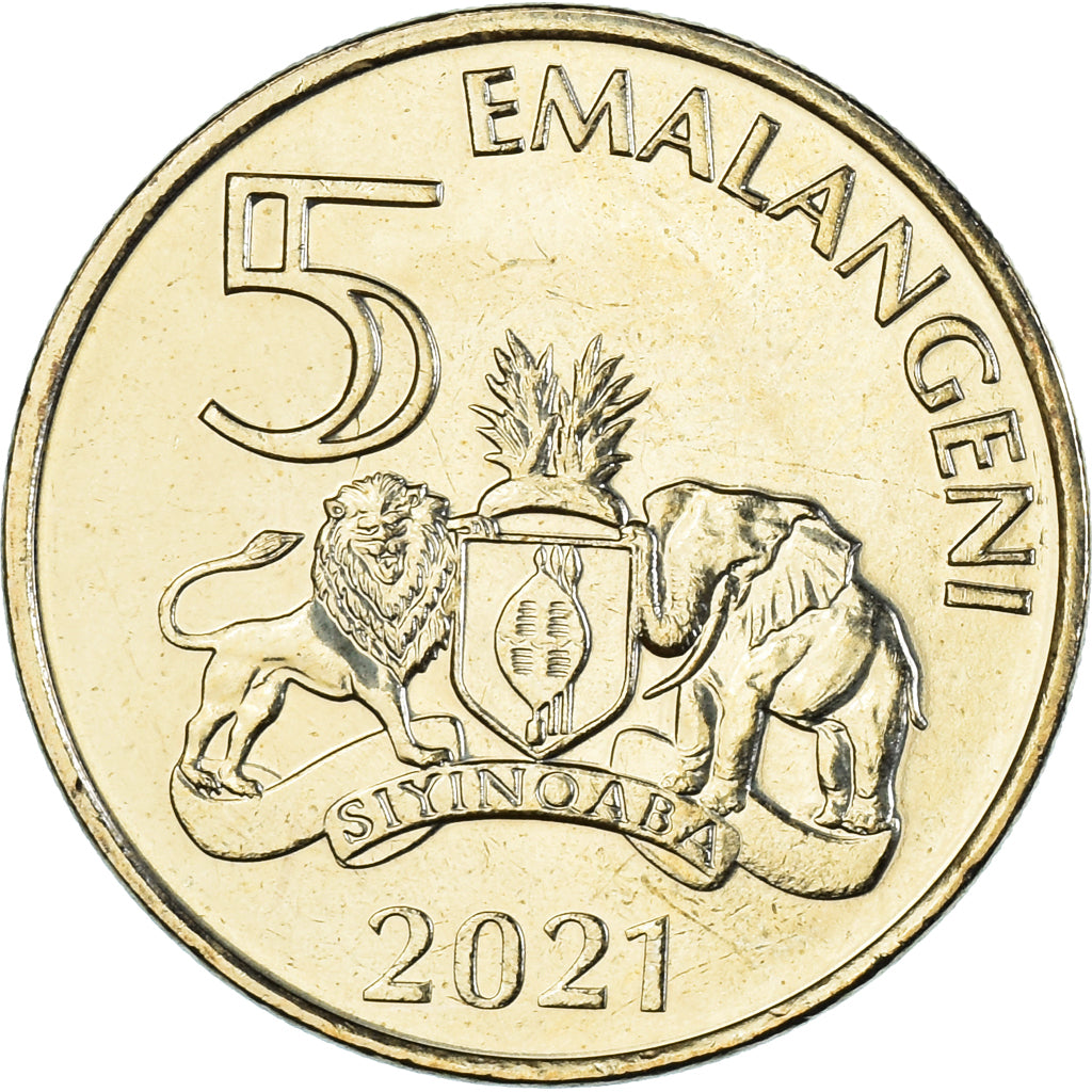 Coin, Swaziland, 5 Emalangeni, 2021, ESWATINI., MS(63), Aluminum-Bronze