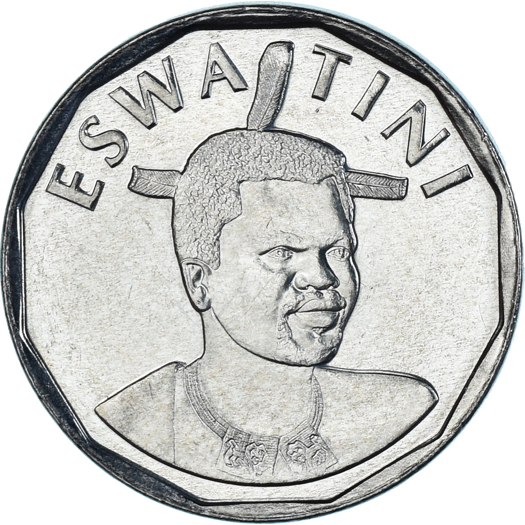 Coin, Swaziland, 50 Cents, 2018, ESWATINI, MS(63), Stainless Steel