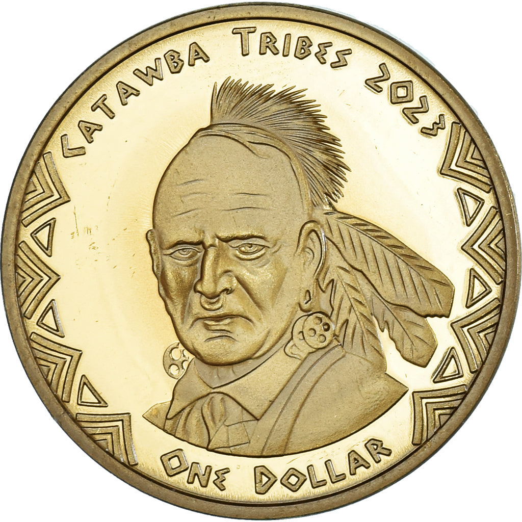 Monnaie, États-Unis, One Dollar, 2023, Catawba tribes.BE, SPL, Laiton
