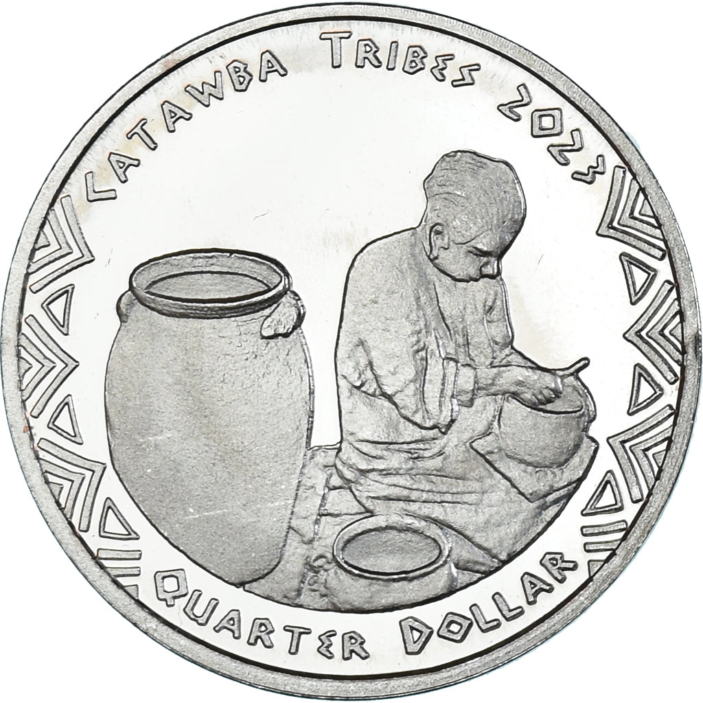 Coin, United States, quarter dollar, 2023, U.S. Mint, Catawba tribes.BE, MS(63)