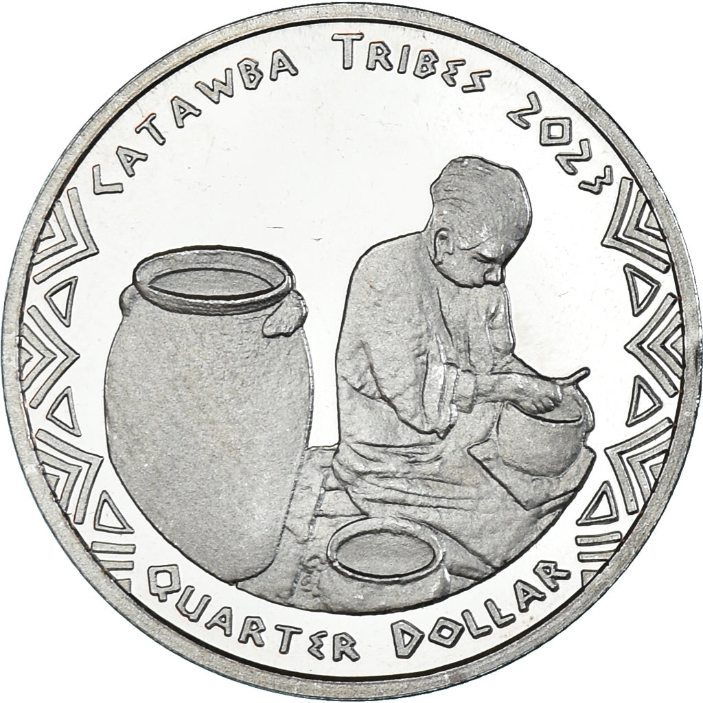 Coin, United States, quarter dollar, 2023, U.S. Mint, Catawba tribes.BE, MS(63)