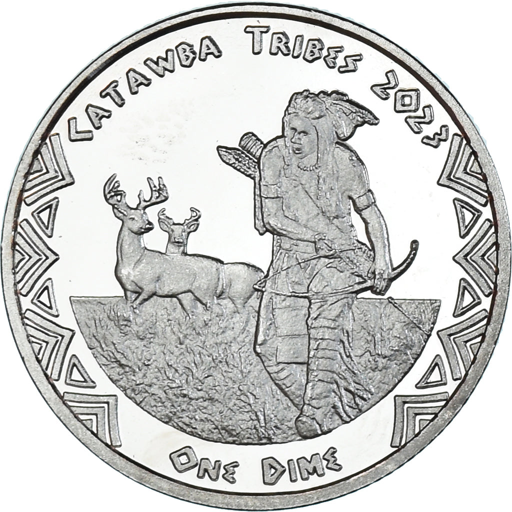 Coin, United States, Dime, 2023, Catawba tribes.BE, MS(63), Copper-nickel