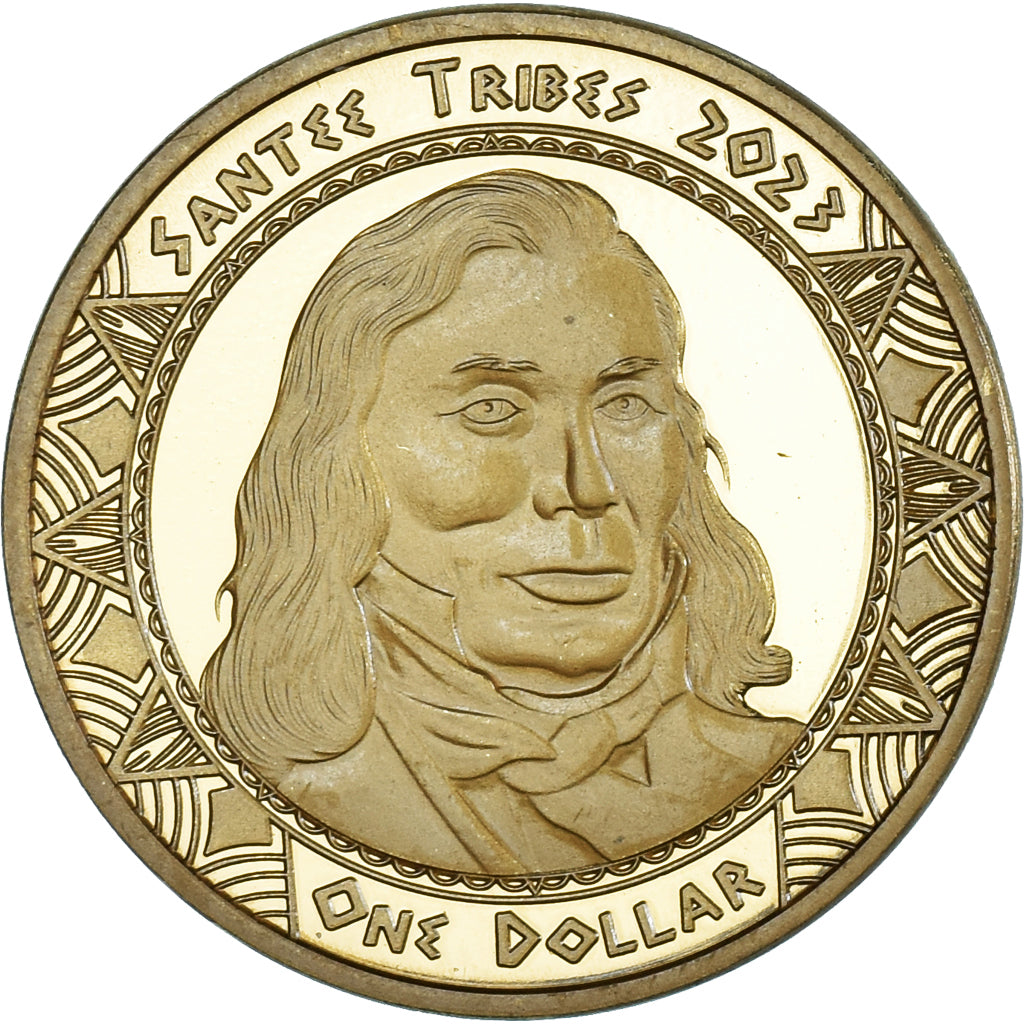 Munten, Verenigde Staten, Dollar, 2023, Santee tribes.BE, UNC-, Tin