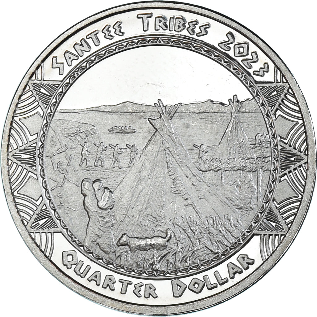 Moeda, Estados Unidos da América, quarter dollar, 2023, Santee tribes.BE