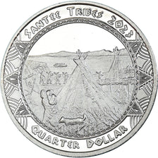 Coin, United States, quarter dollar, 2023, Santee tribes.BE, MS(63), Cupronickel