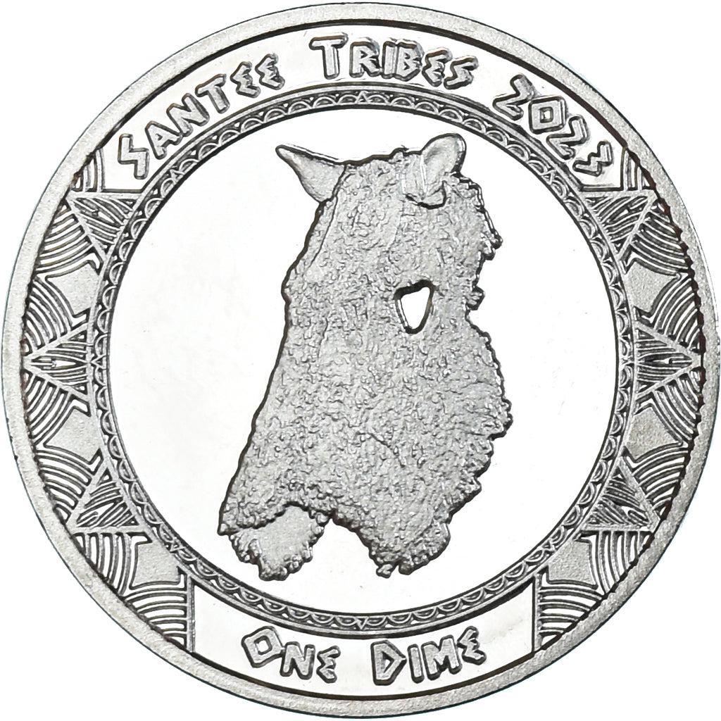 Coin, United States, Dime, 2023, Santee tribes.BE, MS(63), Cupronickel