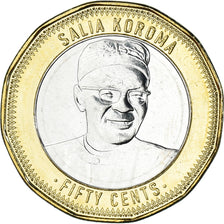 Coin, Sierra Leone, 50 Cents, 2022, Salla Koroma, MS(63), Bi-Metallic