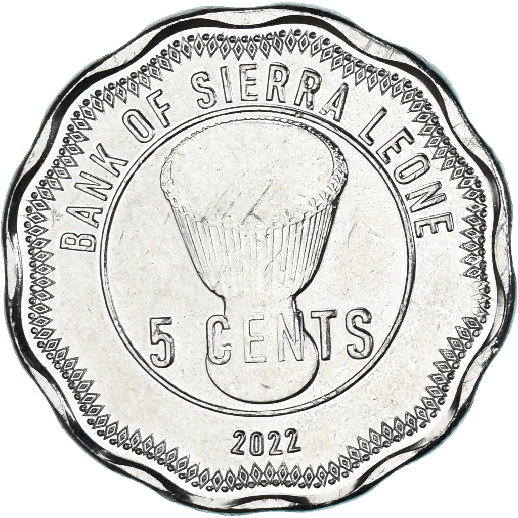 Moeda, Serra Leoa, 5 Cents, 2022, Israel Olorunfeh Cole (Dr. Oloh), MS(63)