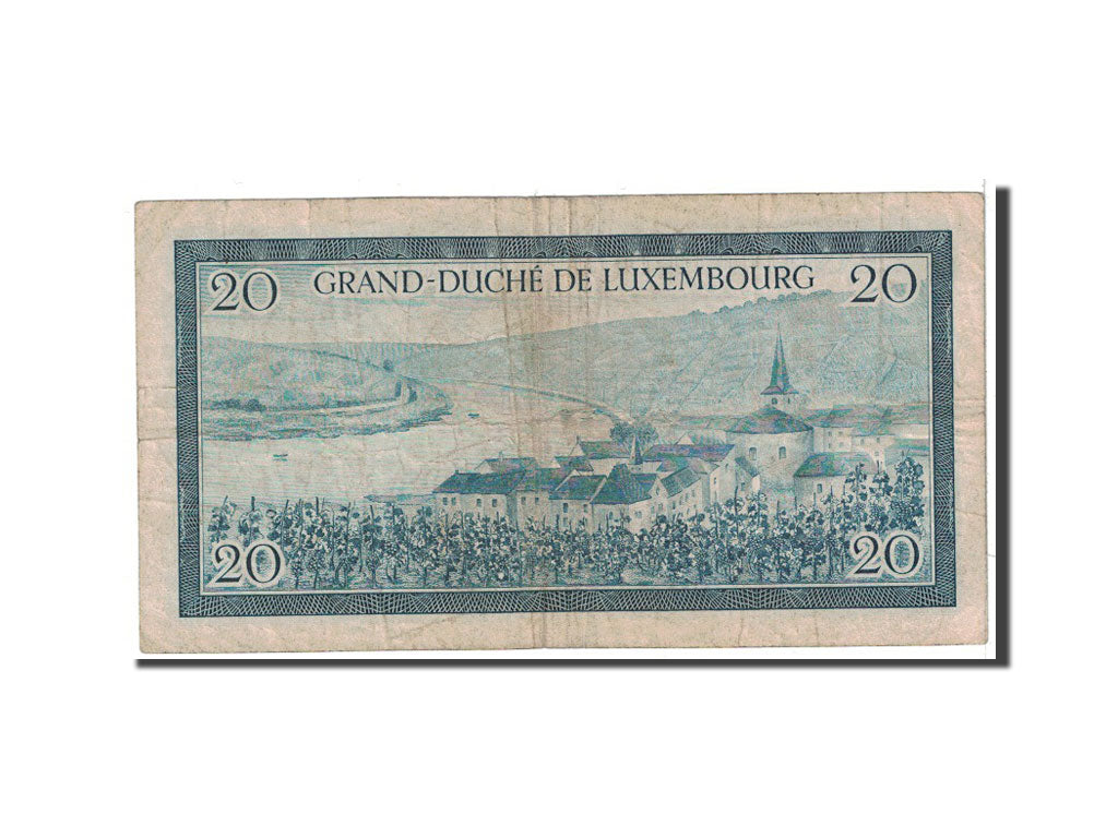 Luxembourg, 20 Francs, 1955, KM:49a, VF(20-25)