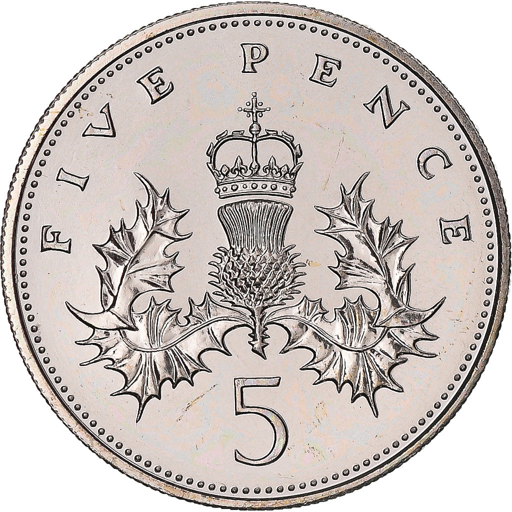 Monnaie, Grande-Bretagne, Elizabeth II, 5 Pence, 1987, SPL, Cupro-nickel, KM:937