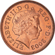 Coin, Great Britain, Penny, 2003, AU(50-53), Copper Plated Steel