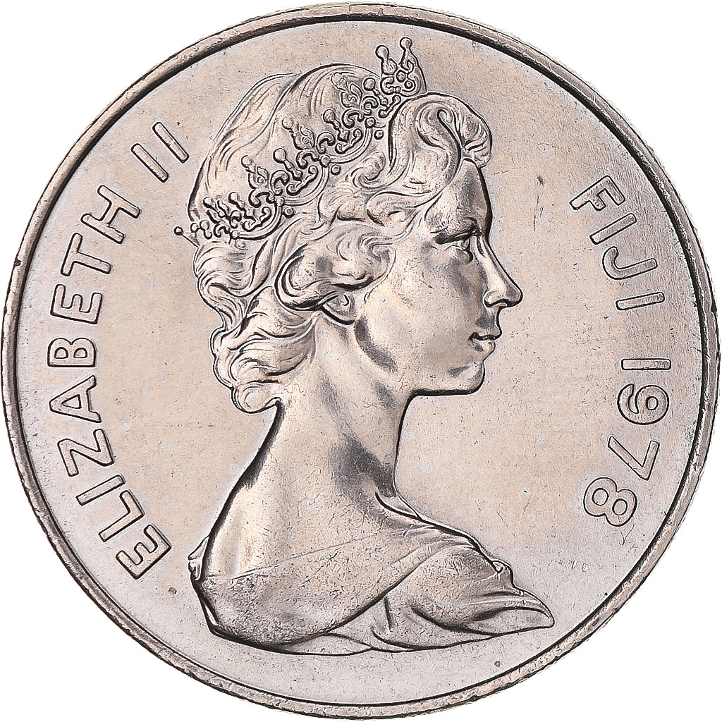 Coin, Fiji, 20 Cents, 1978, AU(50-53), Cupronickel