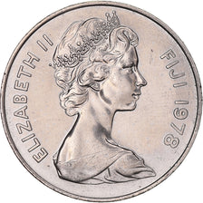Coin, Fiji, 20 Cents, 1978, AU(50-53), Cupronickel