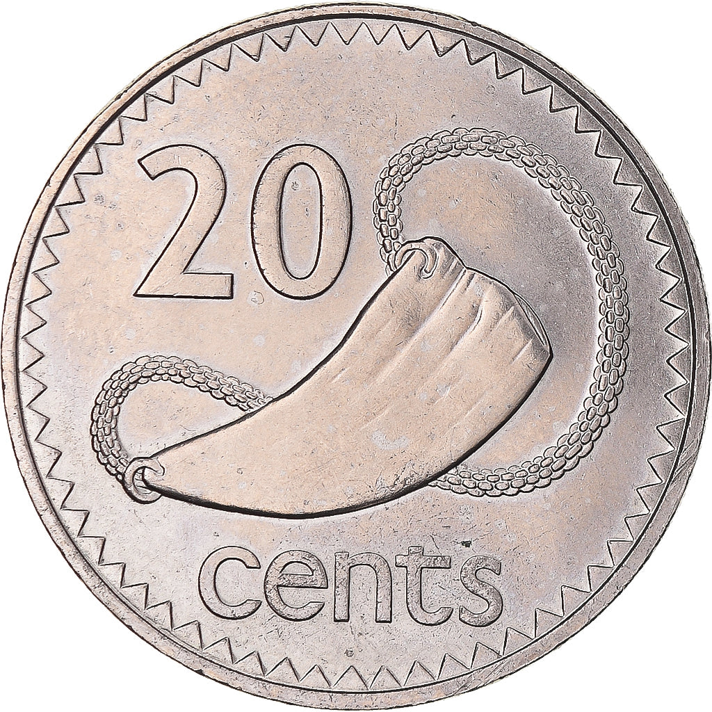 Coin, Fiji, 20 Cents, 1978, AU(50-53), Cupronickel
