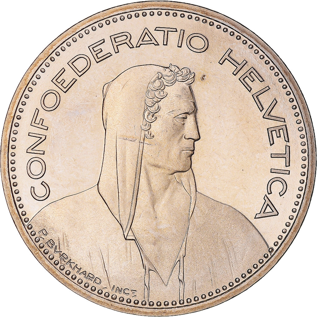 Coin, Switzerland, 5 Francs, 1989, Bern, BE, MS(63), Copper-nickel, KM:40a.3