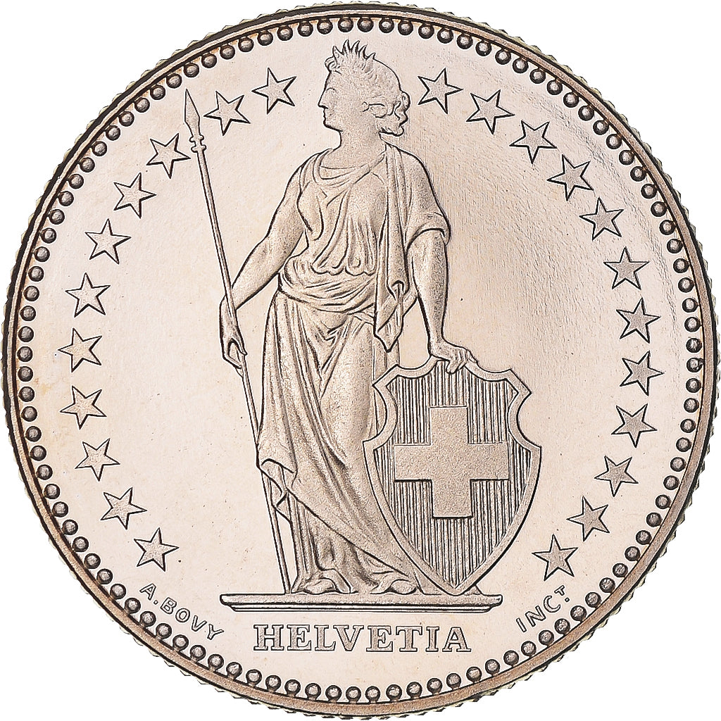Coin, Switzerland, 2 Francs, 1989, Bern, BE, MS(63), Copper-nickel, KM:21a.3