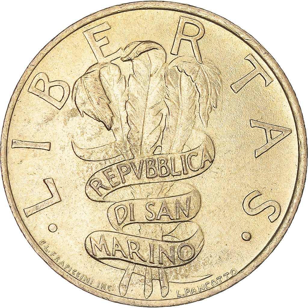 Munten, San Marino, 200 Lire, 1995, Rome, PR, Aluminum-Bronze, KM:329