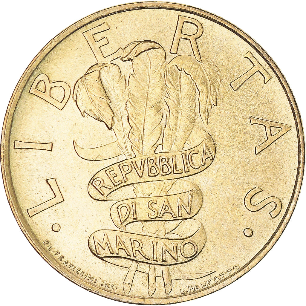Munten, San Marino, 200 Lire, 1995, Rome, ZF+, Aluminum-Bronze, KM:329