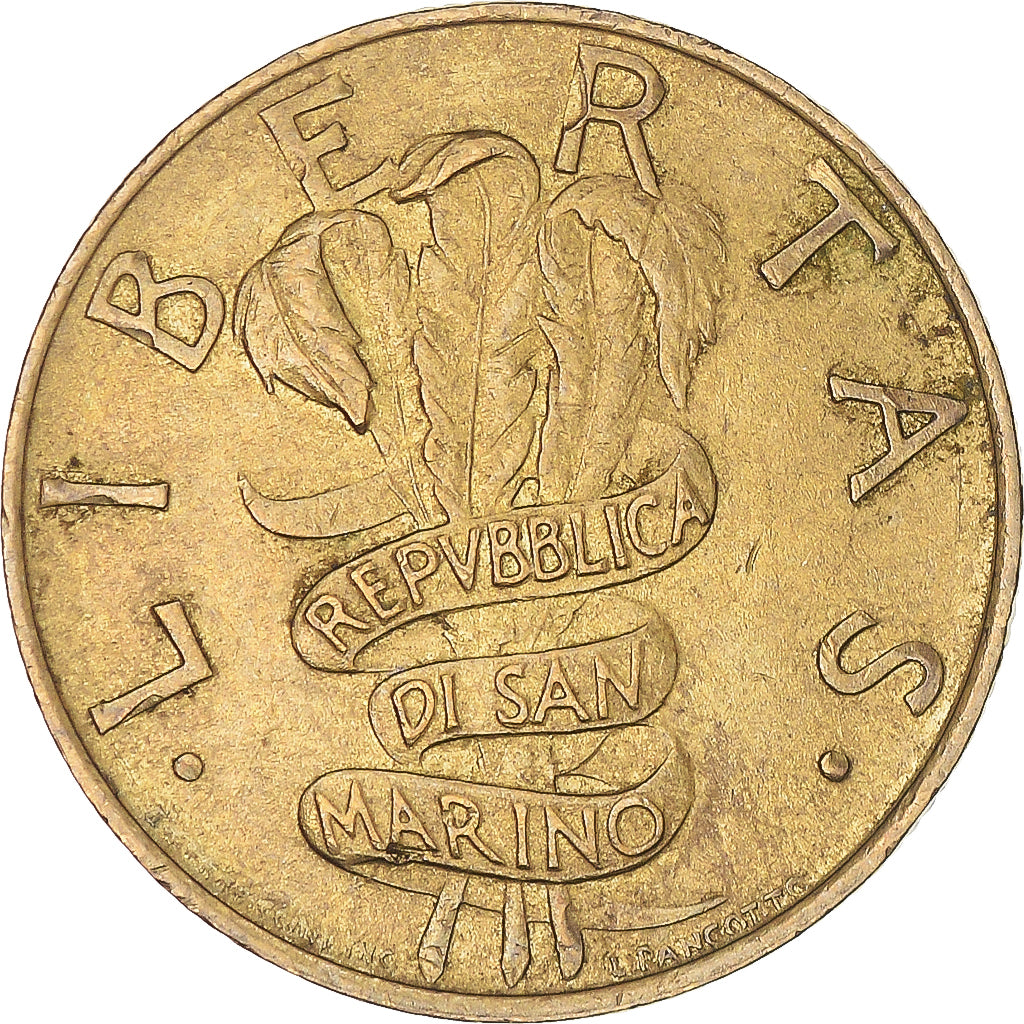 Munten, San Marino, 200 Lire, 1995, Rome, ZF, Aluminum-Bronze, KM:329