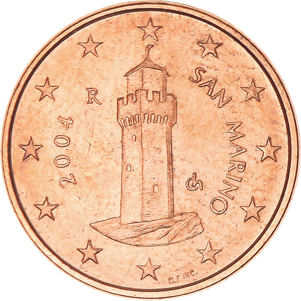 San Marino, Euro Cent, 2004, Rome, AU(50-53), Copper Plated Steel, KM:440