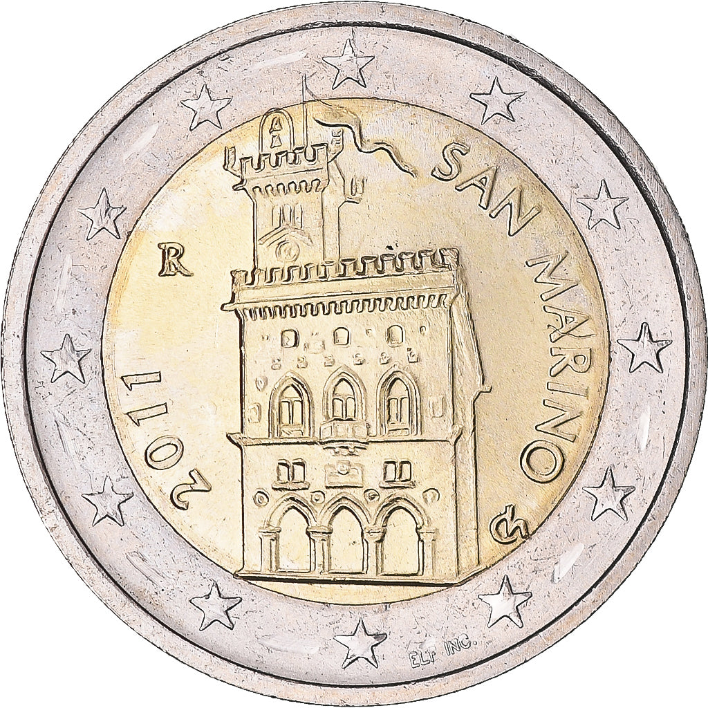 San Marino, 2 Euro, 2011, Rome, MS(60-62), Bi-Metallic, KM:447