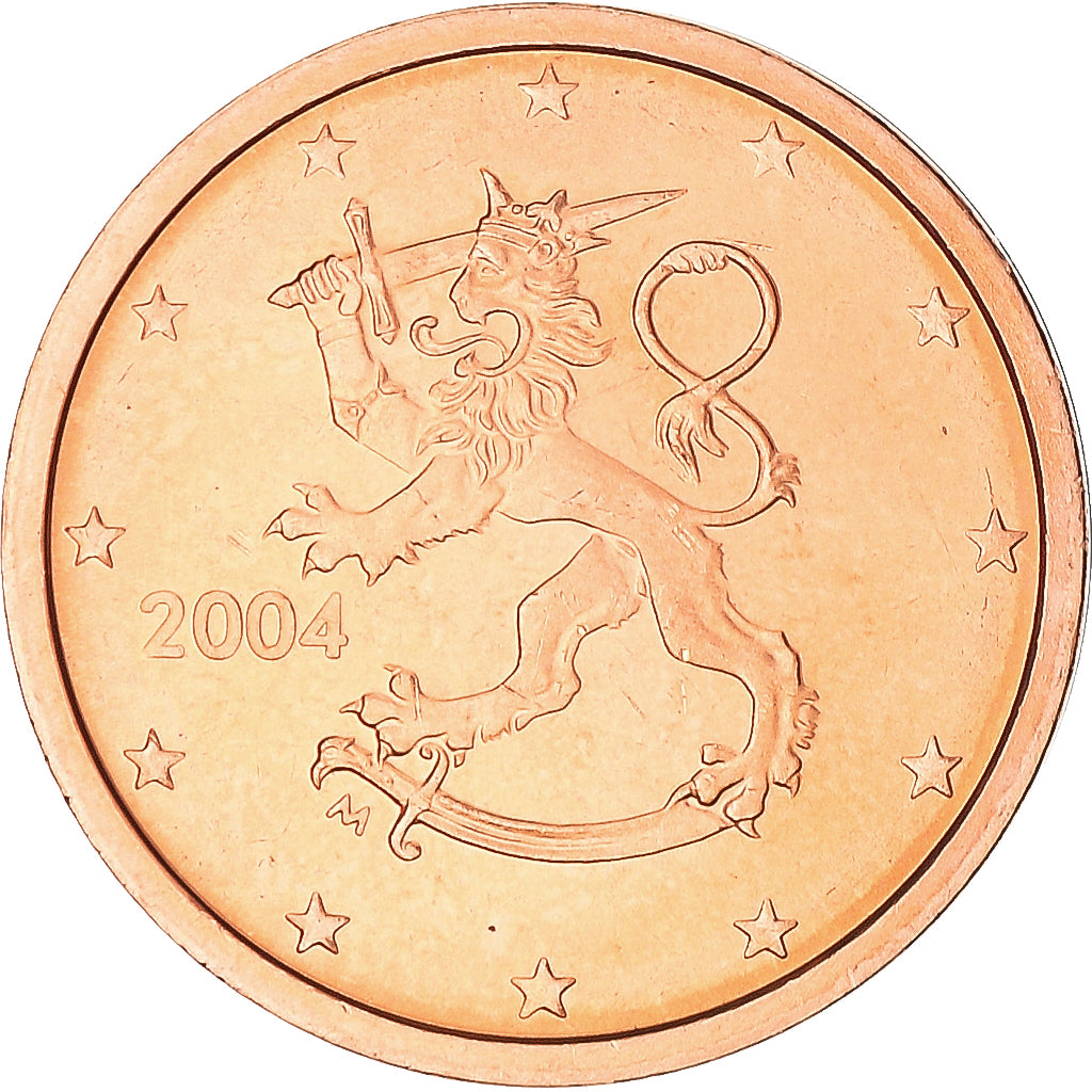 Finlandia, 2 Euro Cent, 2004, Vantaa, FDC, Cobre chapado en acero, KM:99