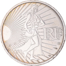 France, 10 Euro, 2009, Semeuse, AU(50-53), Silver