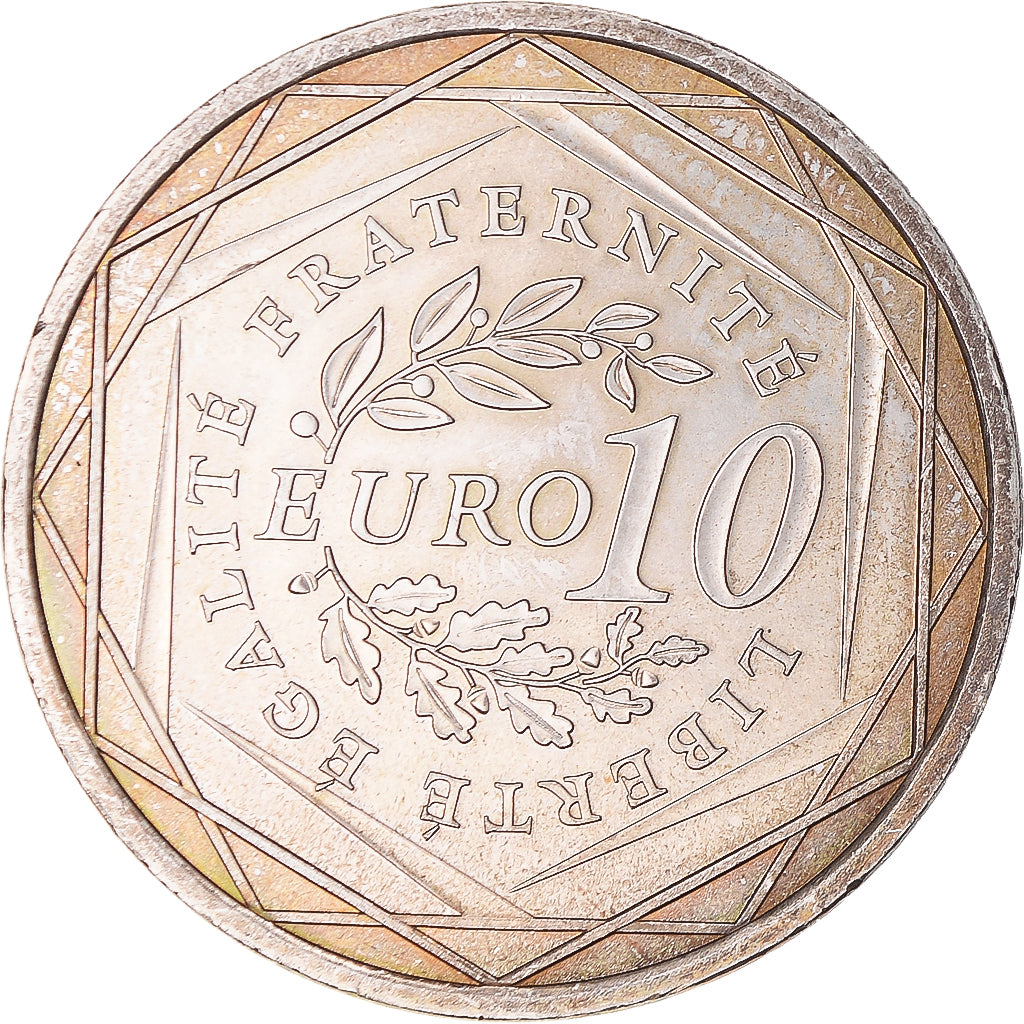France, 10 Euro, 2009, Semeuse, AU(50-53), Silver