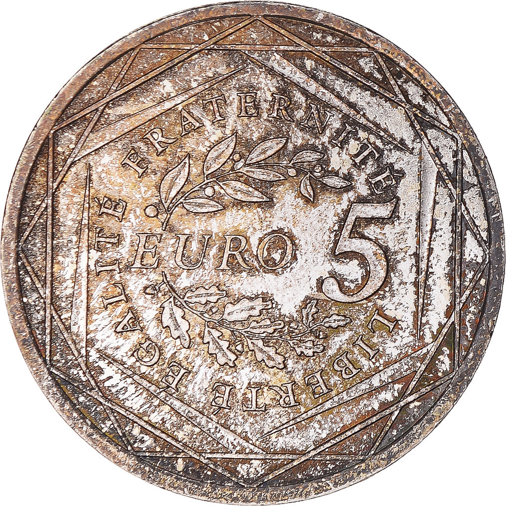 France, 5 Euro, 2008, EF(40-45), Silver, Gadoury:EU287, KM:1534