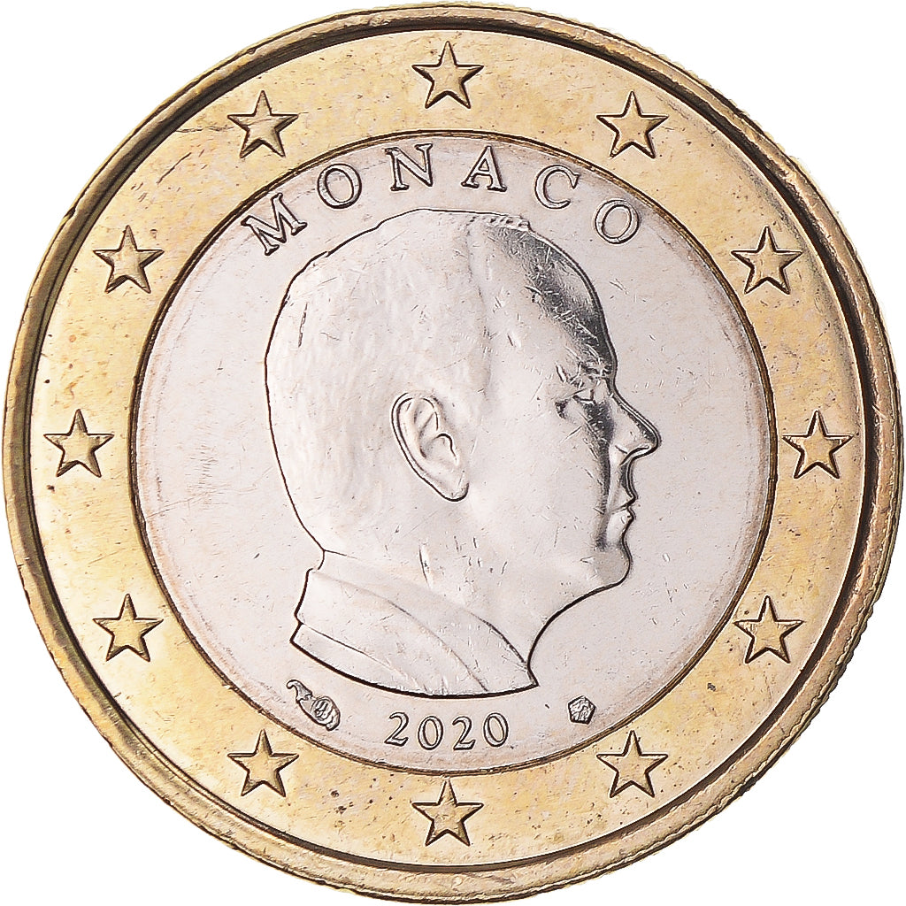Monaco, Euro, 2020, Prince Albert, MS(65-70), Bi-Metallic