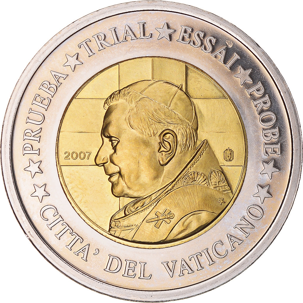 Vatican, 2 Euro, Benoit XVI, 2007, unofficial private coin, MS(65-70)