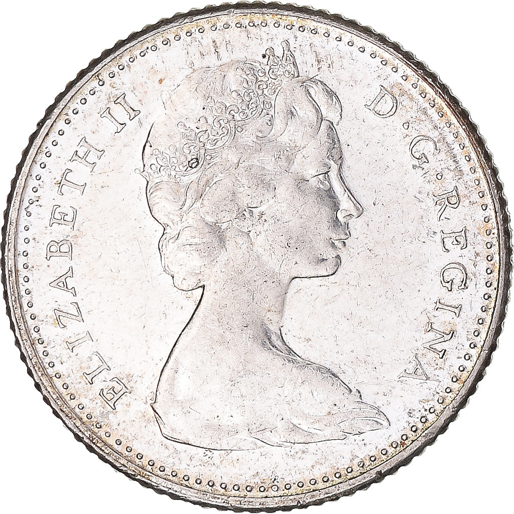 Moneta, Canada, Elizabeth II, 10 Cents, 1965, Royal Canadian Mint, Ottawa, BB