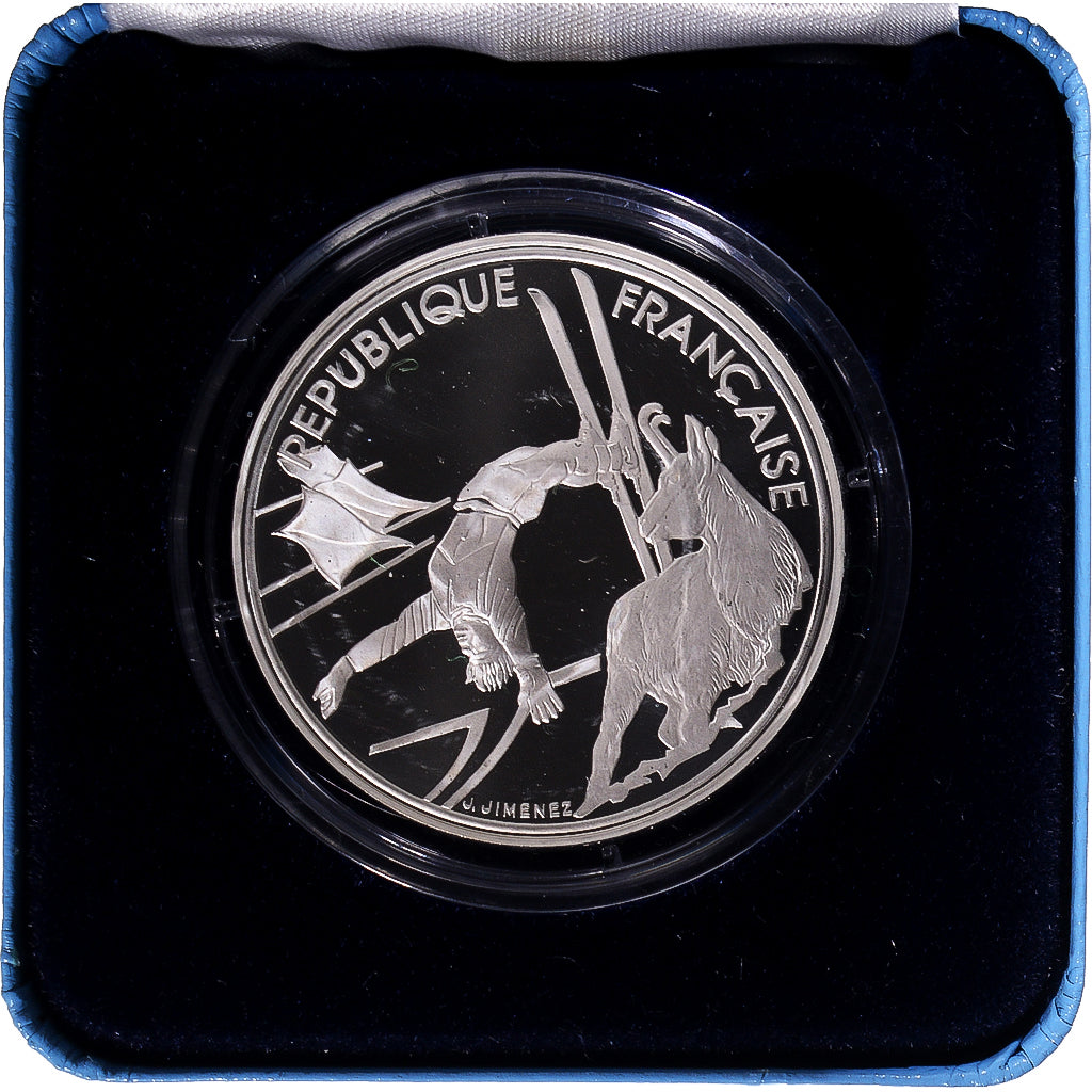 Coin, France, 100 Francs, 1989, Monnaie de Paris, JO Alberville Skieur