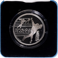 Moneta, Francia, 100 Francs, 1990, Monnaie de Paris, JO Alberville Patineurs de