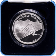 Moneda, Francia, 100 Francs, 1989, Monnaie de Paris, JO  Alberville 1989 Skieur