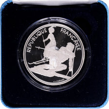 Moneta, Francja, 100 Francs, 1990, Monnaie de Paris, JO Alberville Slalomeur et