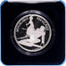 Moneda, Francia, 100 Francs, 1990, Monnaie de Paris, JO Alberville Slalomeur et