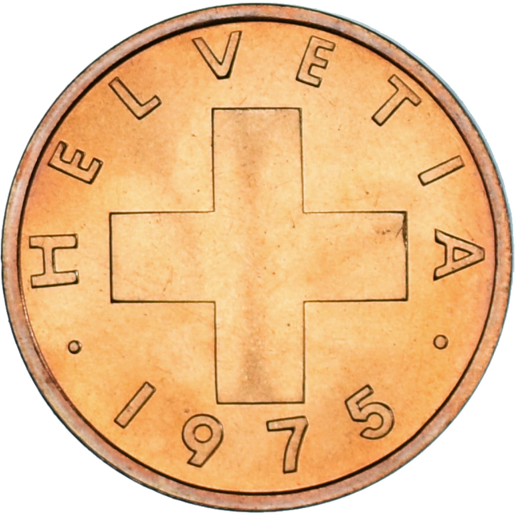 Moneta, Svizzera, Rappen, 1975, Bern, FDC, Bronzo, KM:46